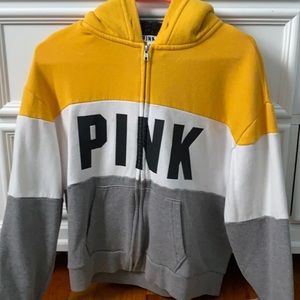 yellow and gray hoodie